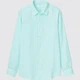 Рубашка Uniqlo PREMIUM LINEN розмір XS зелена (448959) - зображення 2