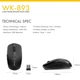 Беспроводная клавиатура и мышь с компактным дизайном Fantech WK-893. - изображение 13