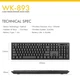 Беспроводная клавиатура и мышь с компактным дизайном Fantech WK-893. - изображение 14