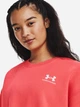 Свитшот на флисе женский Under Armour Essential Flc Os Crew 1379475-690 XS Красный (196883848607) - изображение 4