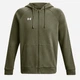 Толстовка на флисе, на молнии мужская Under Armour UA Rival Fleece FZ Hoodie 1379767-390 S Оливковая (196884196776) - изображение 5