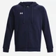 Толстовка на флисе, на молнии мужская Under Armour UA Rival Fleece FZ Hoodie 1379767-410 XL Темно-синяя (196884200435) - изображение 5
