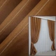 Комплект готовых штор VR-Textil Атлас Монорей № 787ш Коричневый 150х270 см 2 шт (30-574) - изображение 1