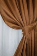 Комплект готовых штор VR-Textil Атлас Монорей № 787ш Коричневый 150х270 см 2 шт (30-574) - изображение 5