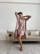 Женский подарочный комплект COSY: муслин халат + сорочка в упаковке, размер S, латте (P-M18L+SH/S) - изображение 2