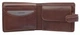 Тёмно-коричневый кожаный кошелёк на защёлке Visconti TSC48 BRN Filipo - изображение 3