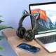 Беспроводные накладные наушники Borofone BO18 Cat ear черные - изображение 4