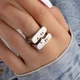 Кольцо серебристое Must have - стиль модерн. Пара- два кольца- комплект Современный дизайн Италия 4118 - изображение 1