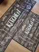 Кухонні килимки 2 пр. 50*80+50*150 см Homytex Коричневі - зображення 4