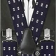 Подтяжки Bow Tie House галстучные темно-синие с серым узором 07491 - изображение 2