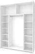 Шкаф-купе Doros G-Caiser 1 ДСП / 1 зеркало 180х60х240 см Белый/Белый (42005028) - изображение 2