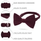 Бабочка Bow Tie House маленькая бордовая льняная 10248S - изображение 2
