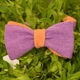 Галстук-бабочка Bow Tie House льняная двухсторонняя (абрикосовый;фиолетовый) 05948 - изображение 5