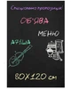 Меню дошка ACRY крейдяна настінна 800х1200 мм Без рами (29012) - зображення 1