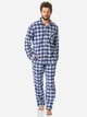 Пижама (кофта + штаны) мужская больших размеров хлопковая Key MNS 426 B23 2XL Белый/Темно-синий (5904765665595) - изображение 1
