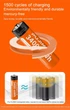 Акумулятор USB Type-C AA 3400mwh 1.5v Lithium Ion Li-Ion - батарея, що перезаряджається 2 шт Pujimax - зображення 6