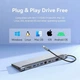 Док-станция Vention THTHC 11-в-1 USB3.1 Type-C: HDMI, VGA, USB-C, 3x USB 3.0, RJ45, SD/TF картридер, TRRS 3.5мм, PD 100W - изображение 5