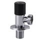 Кран кутовий кераміка SOLOMON EXCLUSIVE 1/2″X3/4″ 989 BLACK ( 1шт.) - изображение 2