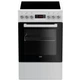 Плита Beko электрическая стеклокерамическая, 60л, 50x60см, дисплей, конвекция, белый (FSM57300GW) - изображение 1