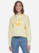 Худи теплое оверсайз женское Calvin Klein 103761112 XL Желтое (1159802107) - изображение 4