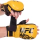 Перчатки для смешанных единоборств кожаные True Thai UFC Heroe 0487 размер M Yellow-Black - изображение 1