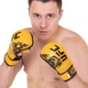 Перчатки для смешанных единоборств кожаные True Thai UFC Heroe 0487 размер M Yellow-Black - изображение 5