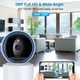 Высококачественная поворотная HD 1920x1080 видеоняня / радионяня Wi-Fi IP-камера с двухсторонней связью датчиком движенияи и ночным видением Yikoo YF5 white - изображение 3