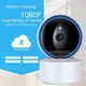 Высококачественная поворотная HD 1920x1080 видеоняня / радионяня Wi-Fi IP-камера с двухсторонней связью датчиком движенияи и ночным видением Yikoo YF5 white - изображение 4