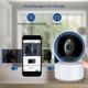 Высококачественная поворотная HD 1920x1080 видеоняня / радионяня Wi-Fi IP-камера с двухсторонней связью датчиком движенияи и ночным видением Yikoo YF5 white - изображение 5