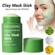Комплект маска для лица зеленый чай 3 штуки Guanjing Green Tea Clay Mask Stick глубокое очищение, сужение пор, увлажнение - изображение 2