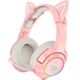Наушники - с ушками кота ONIKUMA Gaming Cat Ear K9 7.1 розовые с подсветкой - изображение 2