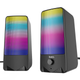 Комп'ютерні колонки з RGB підсвічуванням HOCO Rhythmic Spectrum desktop speaker (10W, AUX, Mic). Black - зображення 1