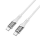 Кабель Type-C на Type-C 60 Вт HOCO Transparent Discovery Edition charging data cable (1.2M, 60W, 3A). White - зображення 4