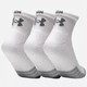 Носки UA Heatgear Quarter 3pk Белый 3 пары Уни L (1353262-100) - изображение 2