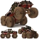 Деревянный 3D пазл-конструктор "MONSTER TRUCK" Зелёный Пиксель THEGRAVIX (03947) - изображение 5
