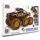 Дерев'яний 3D пазл-конструктор "MONSTER TRUCK" Жовто-Синій THEGRAVIX (03946) - зображення 1