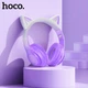 Беспроводные наушники складные HOCO W42 с кошачьими ушками |BT5.3, AUX/TF, 10h| Purple - изображение 4