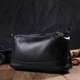 Удобная маленькая сумка через плечо на три отделения из натуральной кожи Vintage Черная (bg220fash94) - изображение 11