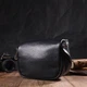 Жіноча сумка з натуральної шкіри Vintage в міському стилі чорного кольору (bg221fash22) - зображення 11