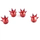 Набор защитных колпачков на ниппель для автомобиля SUNROZ Caps Корона Red 4 штуки (A-67341) - изображение 1
