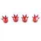 Набор защитных колпачков на ниппель для автомобиля SUNROZ Caps Корона Red 4 штуки (A-67341) - изображение 2