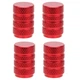 Набор защитных колпачков на ниппель для автомобиля SUNROZ Caps 3Stripes Classic Red 4 штуки (A-67188) - изображение 3