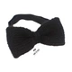 Бабочка Bow Tie House вязаная спицами черная - ручная работа - узкая 08563 - изображение 2