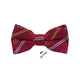 Метелик Bow Tie House маленький в смужку та клубну символіку червоний 08241 - зображення 1