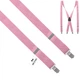 Подтяжки Bow Tie House пастельно-розовые 2.5Х см однотонные 09530 - изображение 1