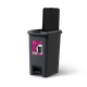 Ведро для мусора MVM с крышкой и педалью BIN-01 10л Антрацит (BIN-01 10L ANTHRACITE) - изображение 2