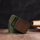 Крепкий мужской ремень с металлической пряжкой из текстиля 20595 Vintage Зеленый - изображение 7