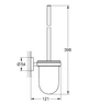 Ершик для унитаза настенный GROHE QuickFix Start 411852430 округлый стеклянный черный CV032154 - изображение 2
