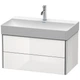Тумба під умивальник DURAVIT XSquare 78.4x39.7x46см підвісна біла XS416208585 - зображення 1