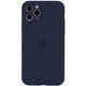 Чехол Silicone Case Full Camera Protective (AA) для Apple iPhone 13 Pro Max (6.7") Темно-синий / Midnight blue Без бренда - изображение 1